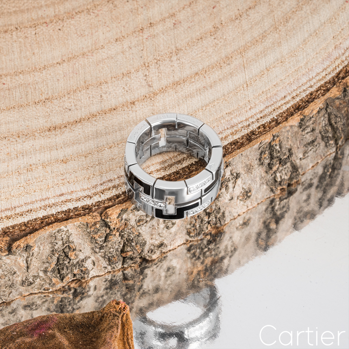 Cartier White Gold Diamond Le Baiser Du Dragon Ring